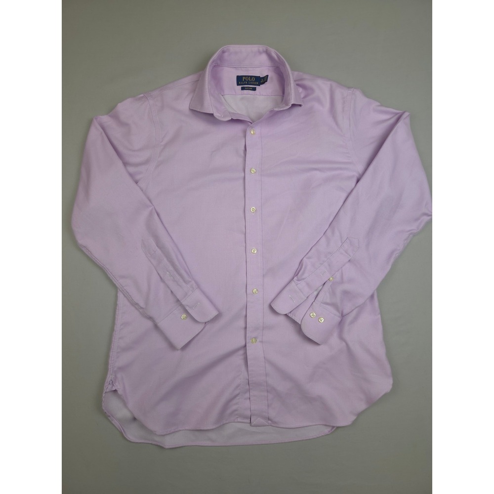 Polo Ralph Lauren Mens 16 34/35 (L) Easy Care Dress Shirt Purple